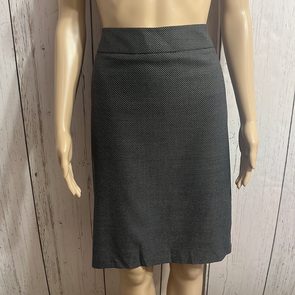 Armani Pencil Skirt Black with white dot print